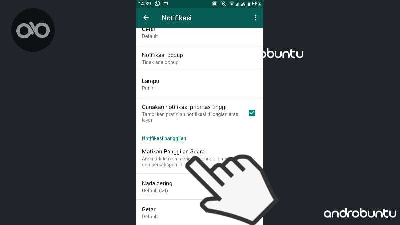 Cara Menonaktifkan Fitur Panggilan Suara di WhatsApp untuk Semua Kontak by Androbuntu.com 4