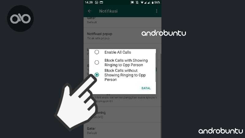 Cara Menonaktifkan Fitur Panggilan Suara di WhatsApp untuk Semua Kontak by Androbuntu.com 5