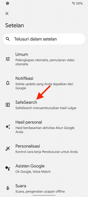 Cara Menonaktifkan SafeSearch Google 2