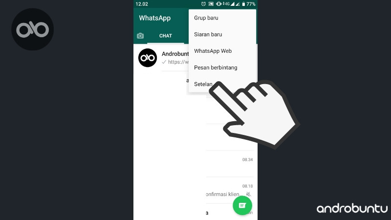 Cara Mengunci WhatsApp dengan Sidik Jari by Androbuntu.com 1