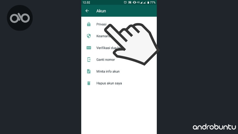 Cara Mengunci WhatsApp dengan Sidik Jari by Androbuntu.com 3