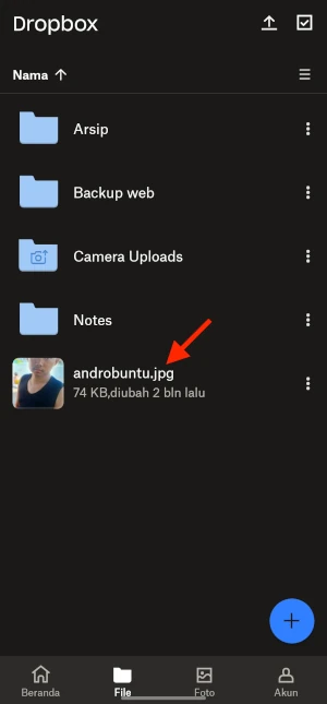 Cara Download File Dropbox 1