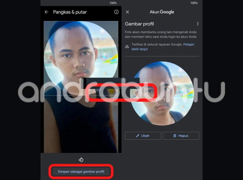 Cara Mengganti Foto Profil Gmail di Android by Androbuntu 2