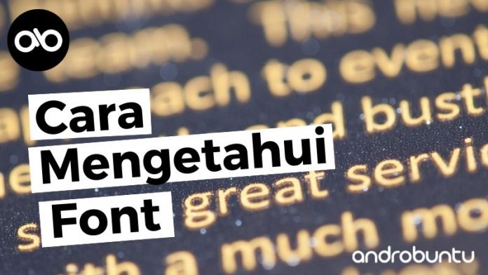 Cara Mengetahui Jenis Font by Androbuntu.com
