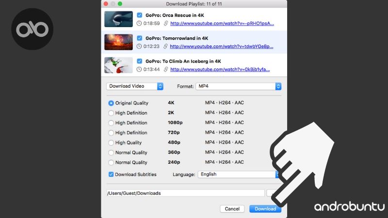Cara Download Playlist YouTube by Androbuntu 5
