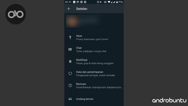 Cara Mengaktifkan Dark Mode di WhatsApp by Androbuntu 5