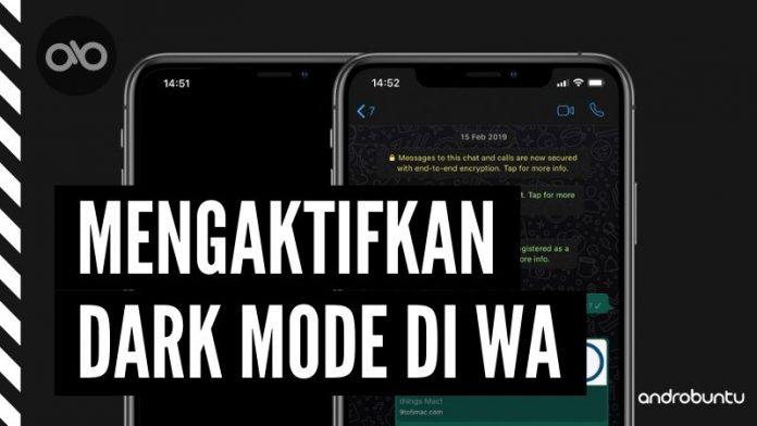 Cara Mengaktifkan Dark Mode di WhatsApp by Androbuntu