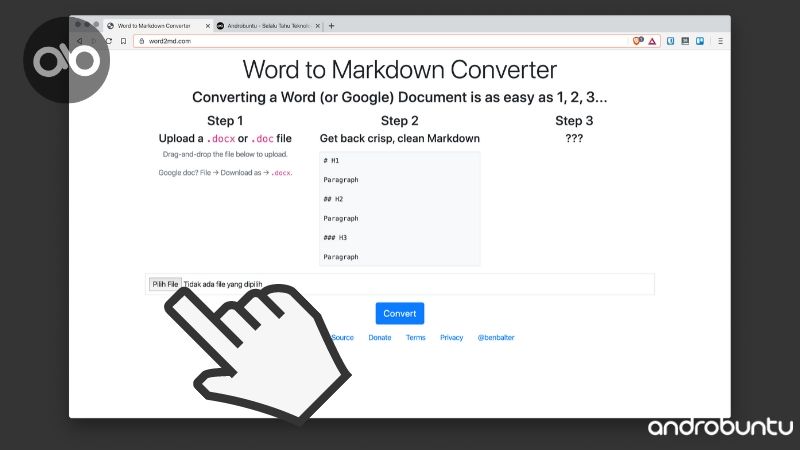Cara Mengubah Dokumen Word Menjadi Markdown by Androbuntu 1