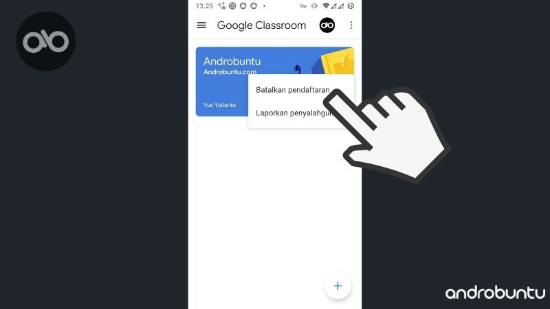 Cara Keluar dari Kelas di Google Classroom by Androbuntu 3