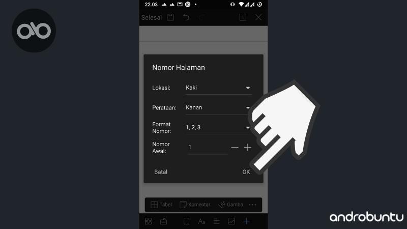 Cara Membuat Nomor Halaman di WPS Office by Androbuntu 4