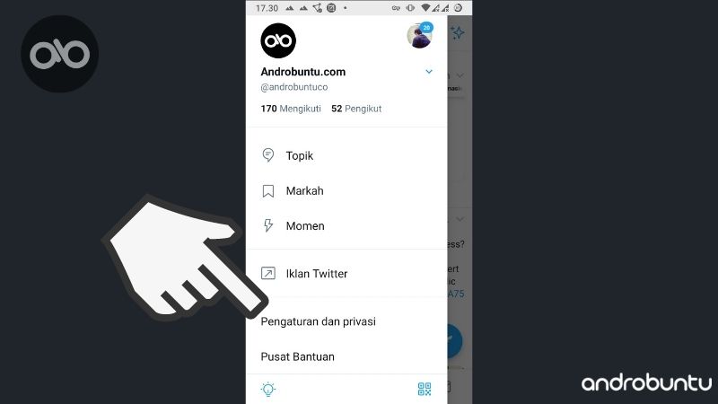 Cara Logout Aplikasi Twitter by Androbuntu 2