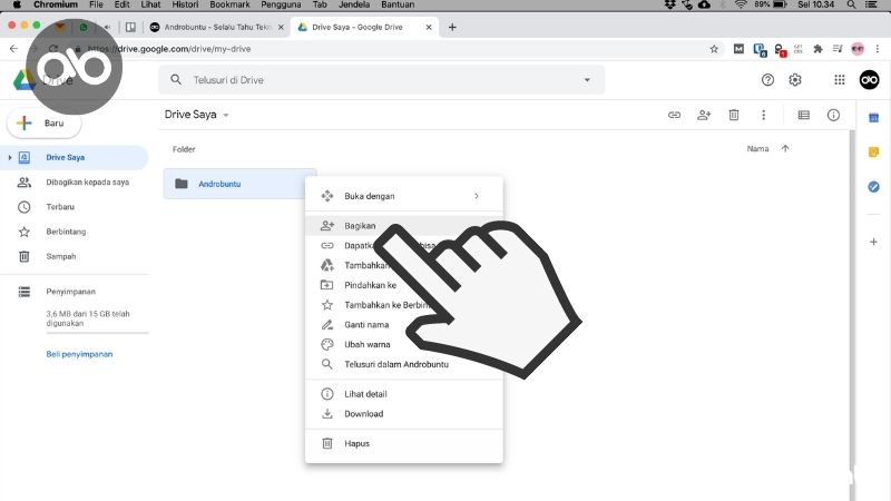 Cara Membuat Folder Google Drive yang Bisa Diakses Semua Orang by Androbuntu 4