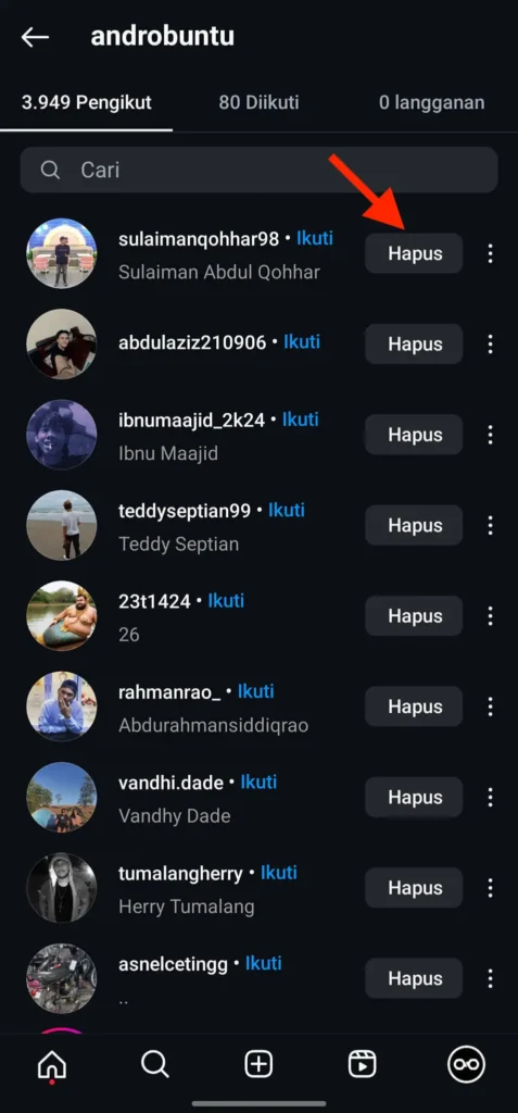 Cara Menghapus Follower Instagram 2