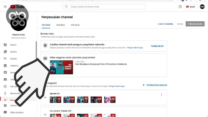 Cara Ganti Nama Channel Youtube di PC by Androbuntu 3
