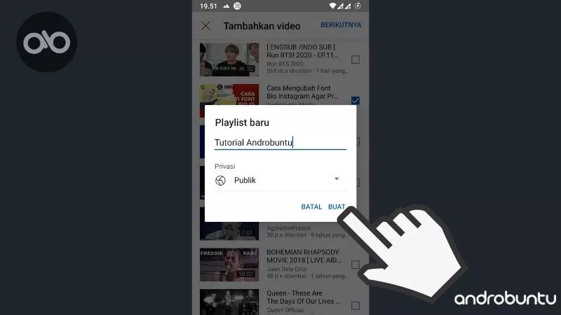 Cara Membuat Playlist di YouTube by Androbuntu 11