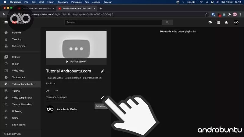 Cara Membuat Playlist di YouTube by Androbuntu 5