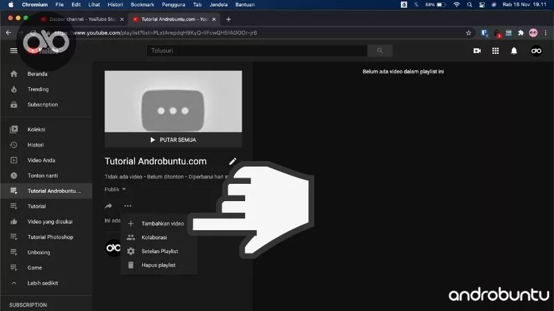 Cara Membuat Playlist di YouTube by Androbuntu 7