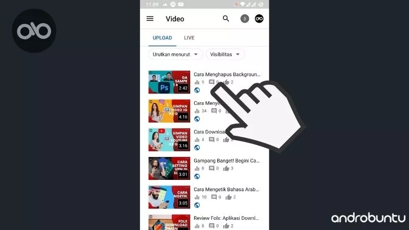 Cara Menghapus Video YouTube by Androbuntu 2