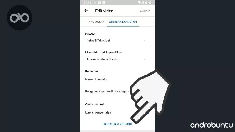 Cara Menghapus Video YouTube by Androbuntu 5