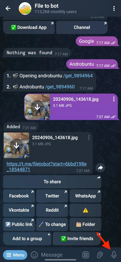 Cara Mengirim Voice Note di Telegram 2