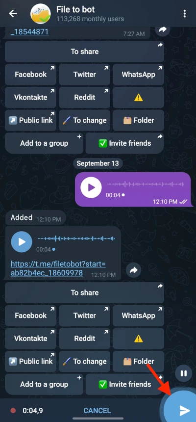 Cara Mengirim Voice Note di Telegram 3