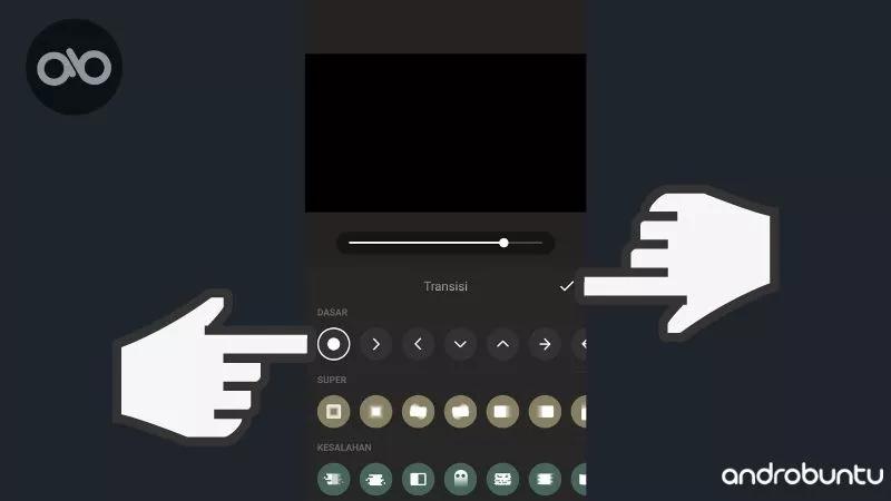 Cara Edit Transisi Video di inShot by Androbuntu 2