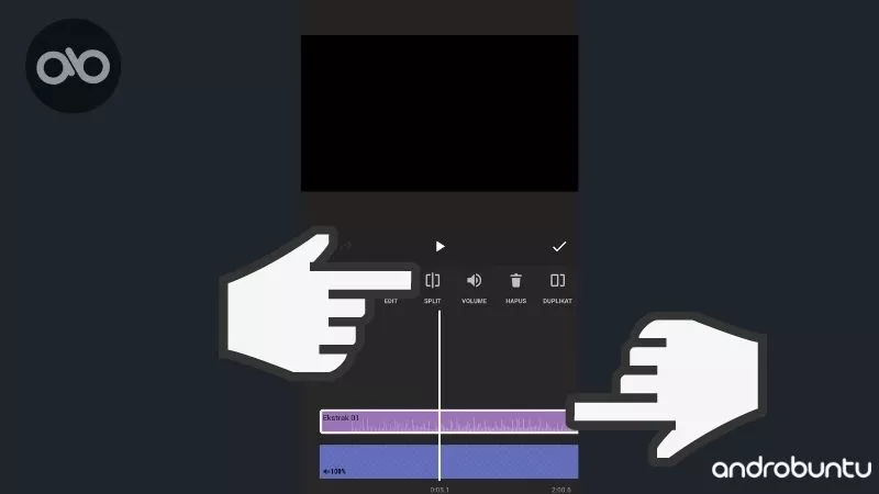 Cara Memotong Lagu di inShot by Androbuntu 2