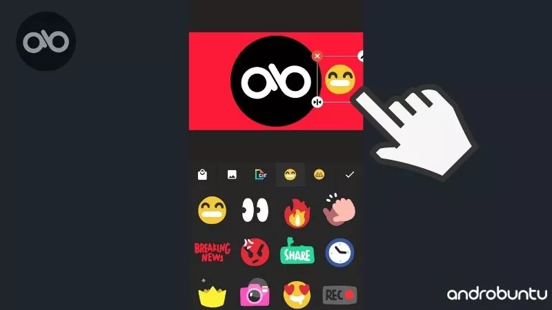 Cara Menambahkan Stiker ke Video di inShot by Androbuntu 4