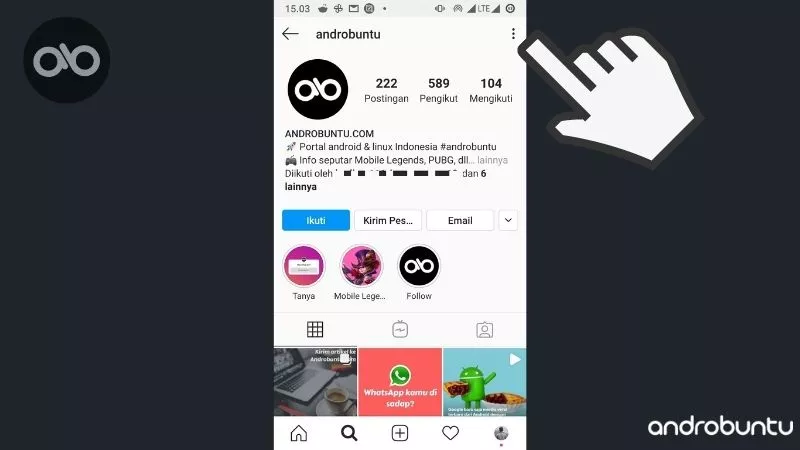 Cara Mengetahui Link ata URL Instagram by Androbuntu 1