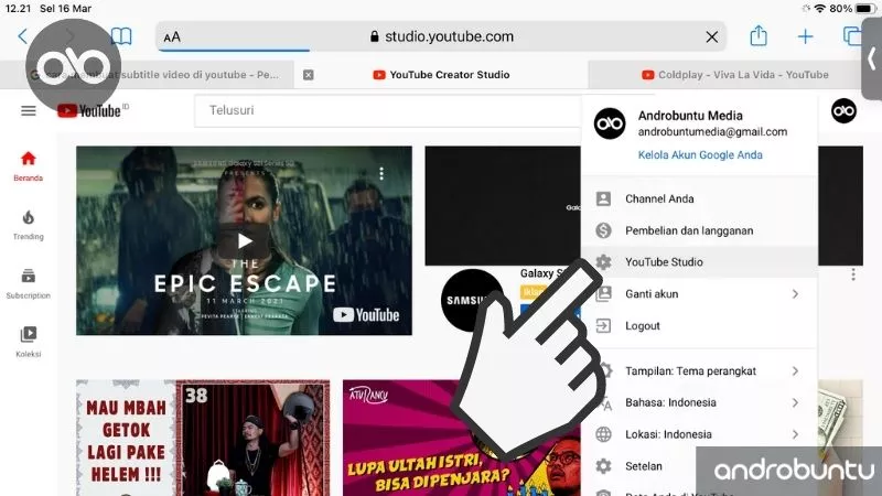 Cara Membuat Subtitel Video YouTube by Androbuntu 1