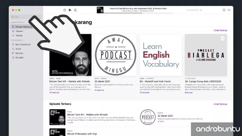 Cara Mendengarkan Podcast di Mac by Androbuntu 2