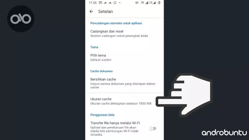 Cara Mengatur Ukuran Cache Aplikasi Google Drive by Androbuntu 3