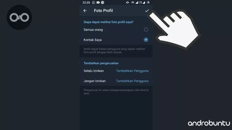 Cara Menyembunyikan Foto Profil di Telegram by Androbuntu 6