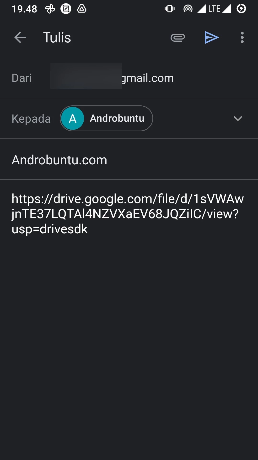 Cara Kirim Aplikasi Lewat Email by Androbuntu 13