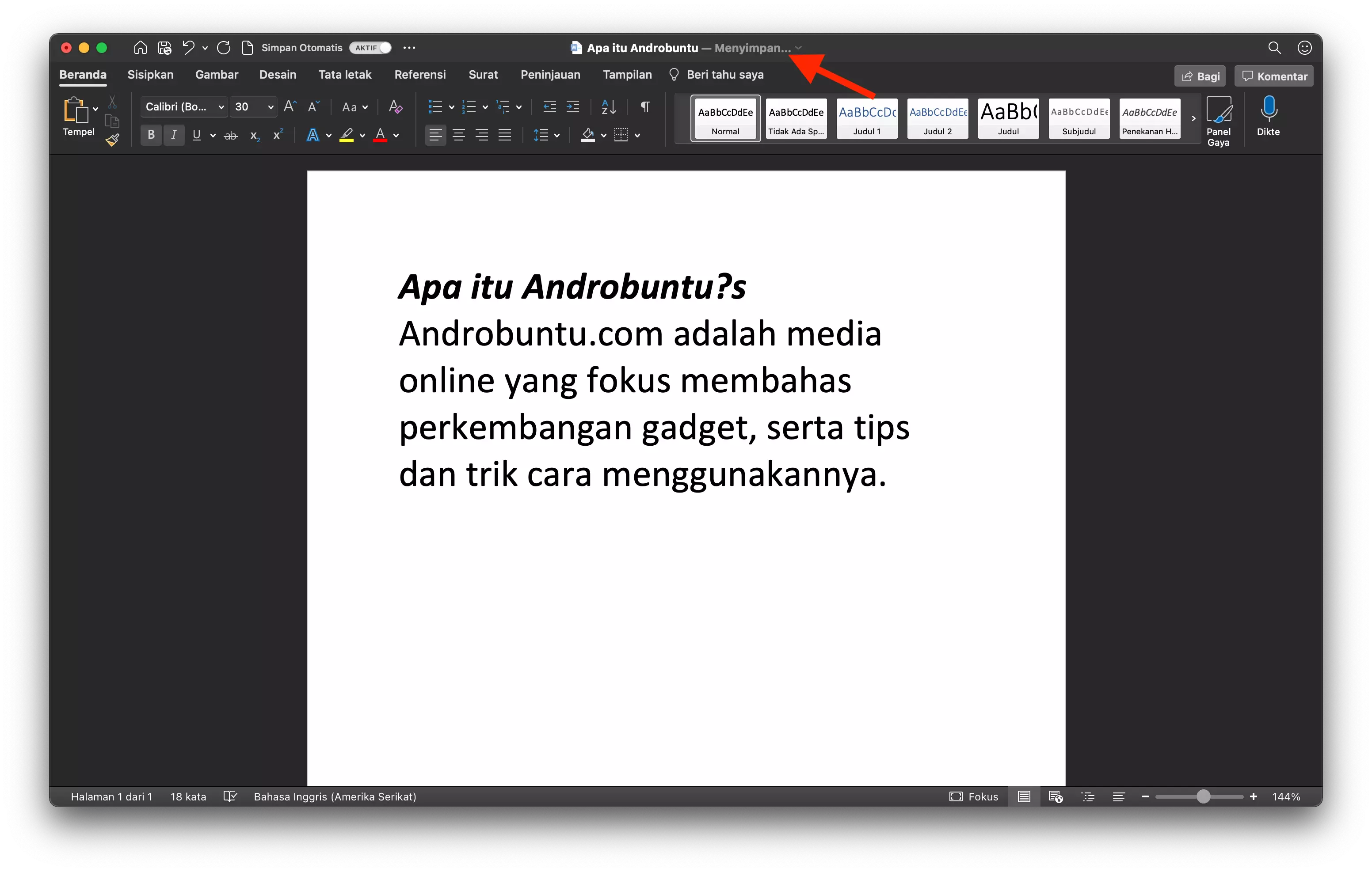 Cara Mengaktifkan Simpan Otomatis di Microsoft Word by Androbuntu 4