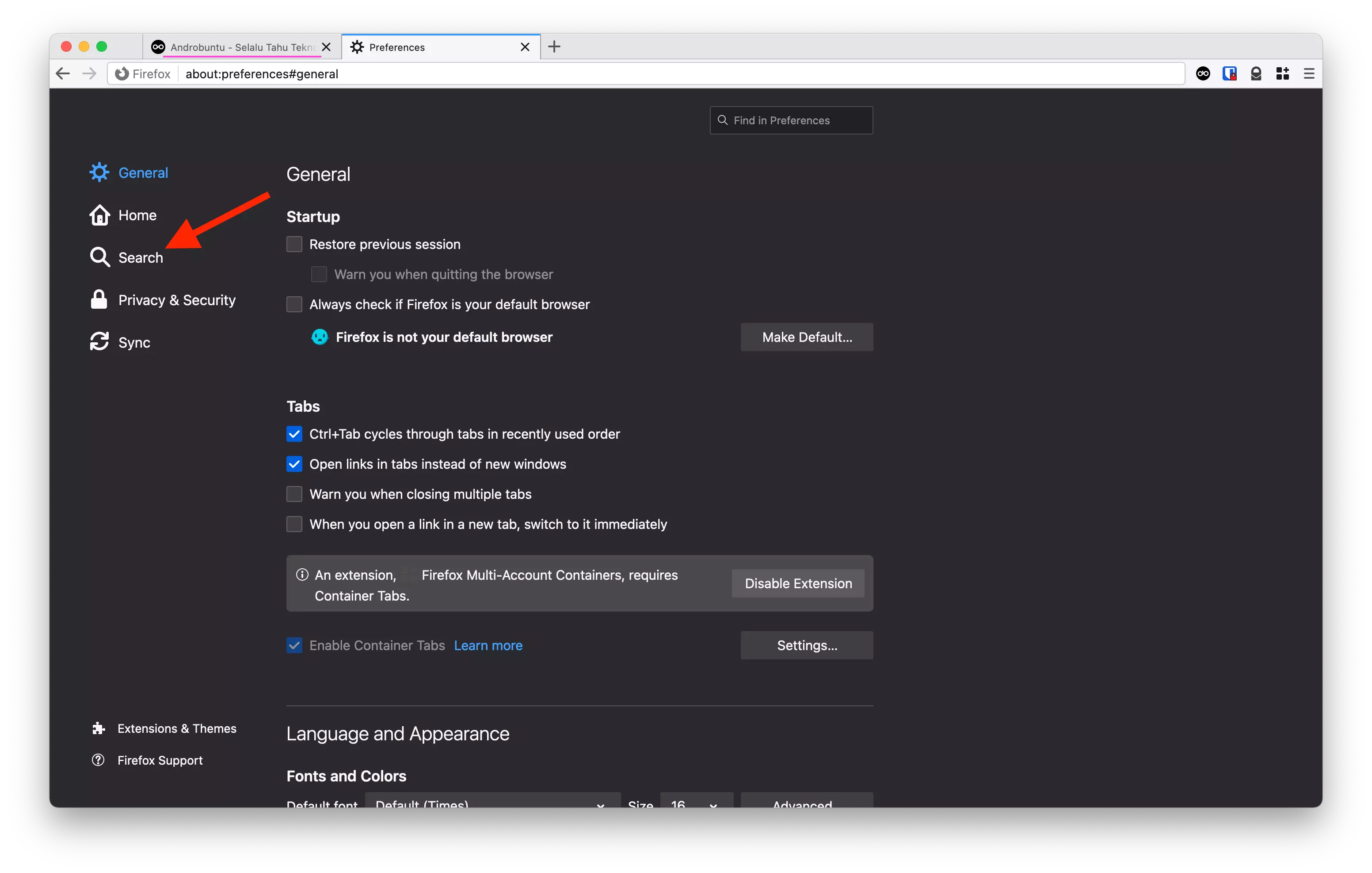 Cara Mengganti Mesin Pencari Default di Firefox by Androbuntu 3