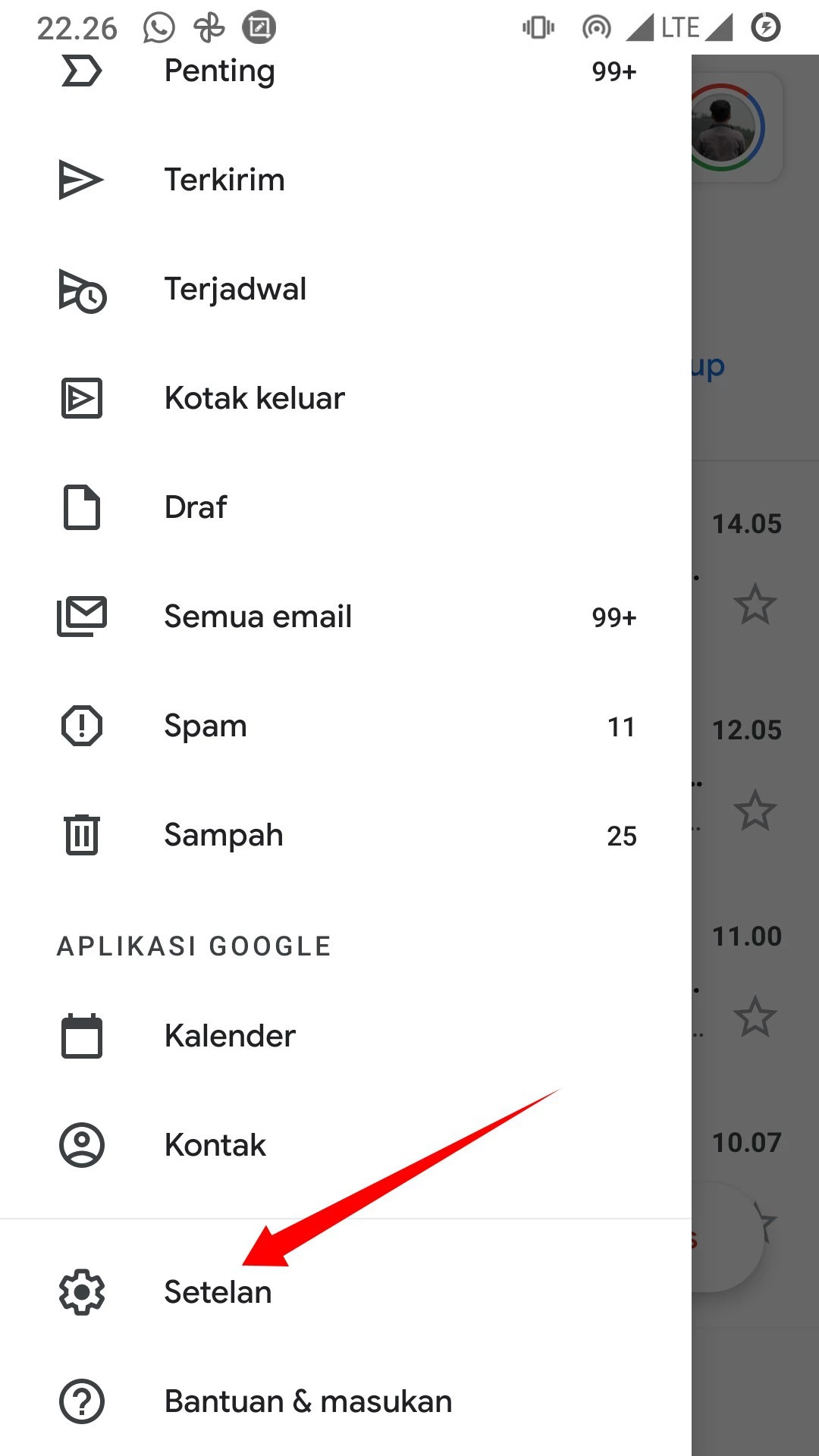 Cara Mengganti Tema Aplikasi Gmail by Androbuntu 2