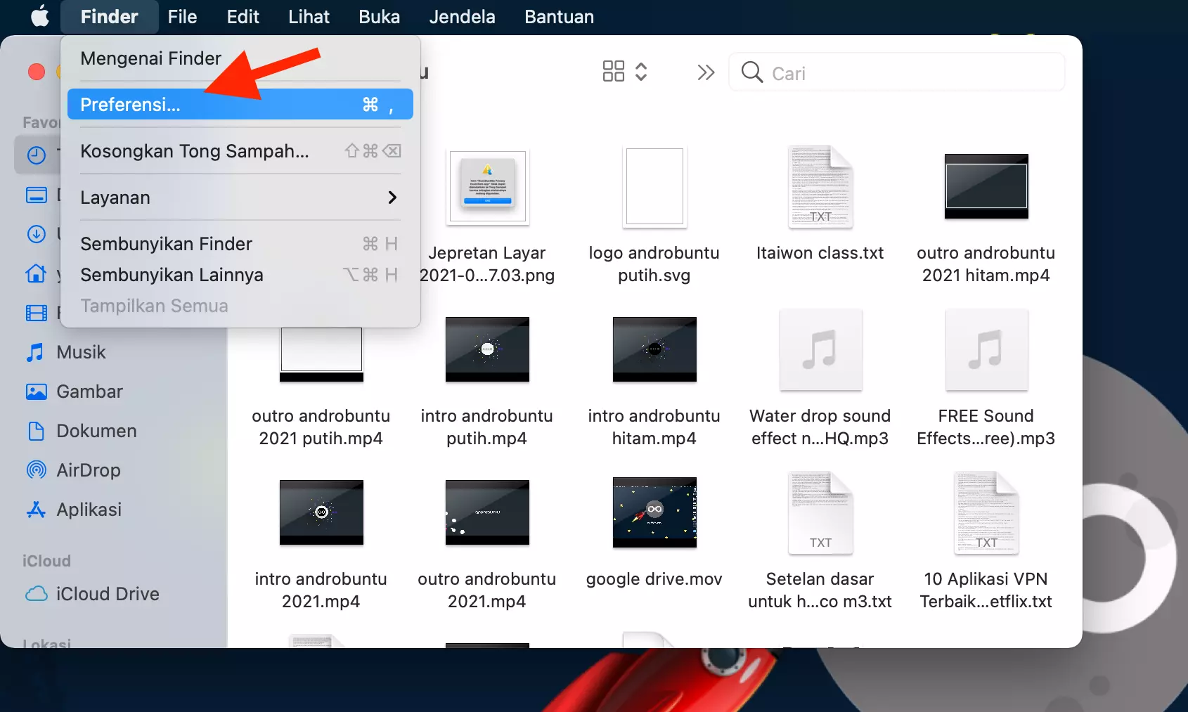 Cara Menyembunyikan Folder Terbaru Pada Finder Mac by Androbuntu 2