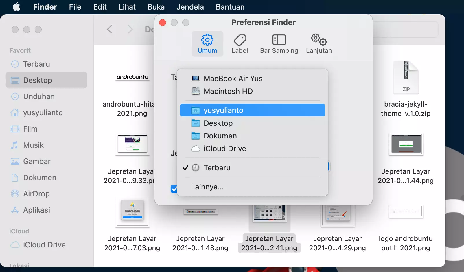 Cara Menyembunyikan Folder Terbaru Pada Finder Mac by Androbuntu 4
