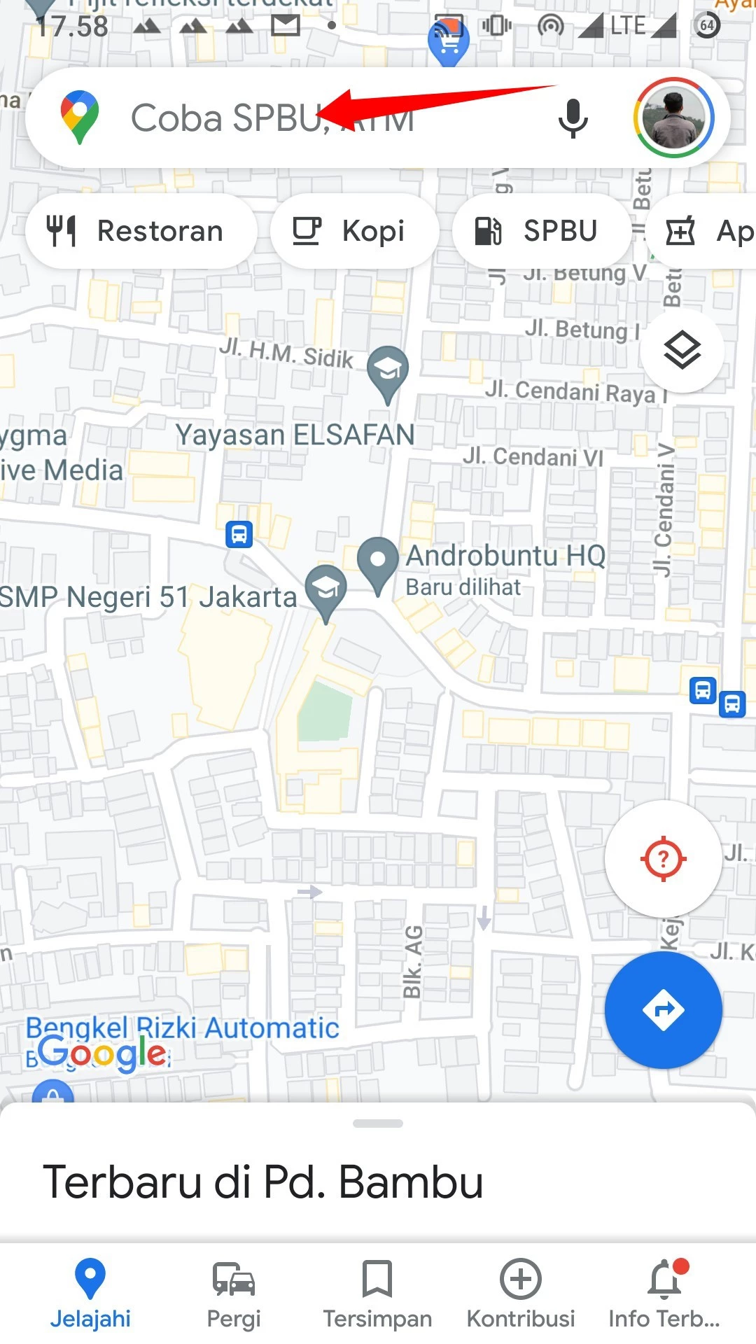 Cara Menyimpan Tempat Favorit di Google Maps by Androbuntu 1