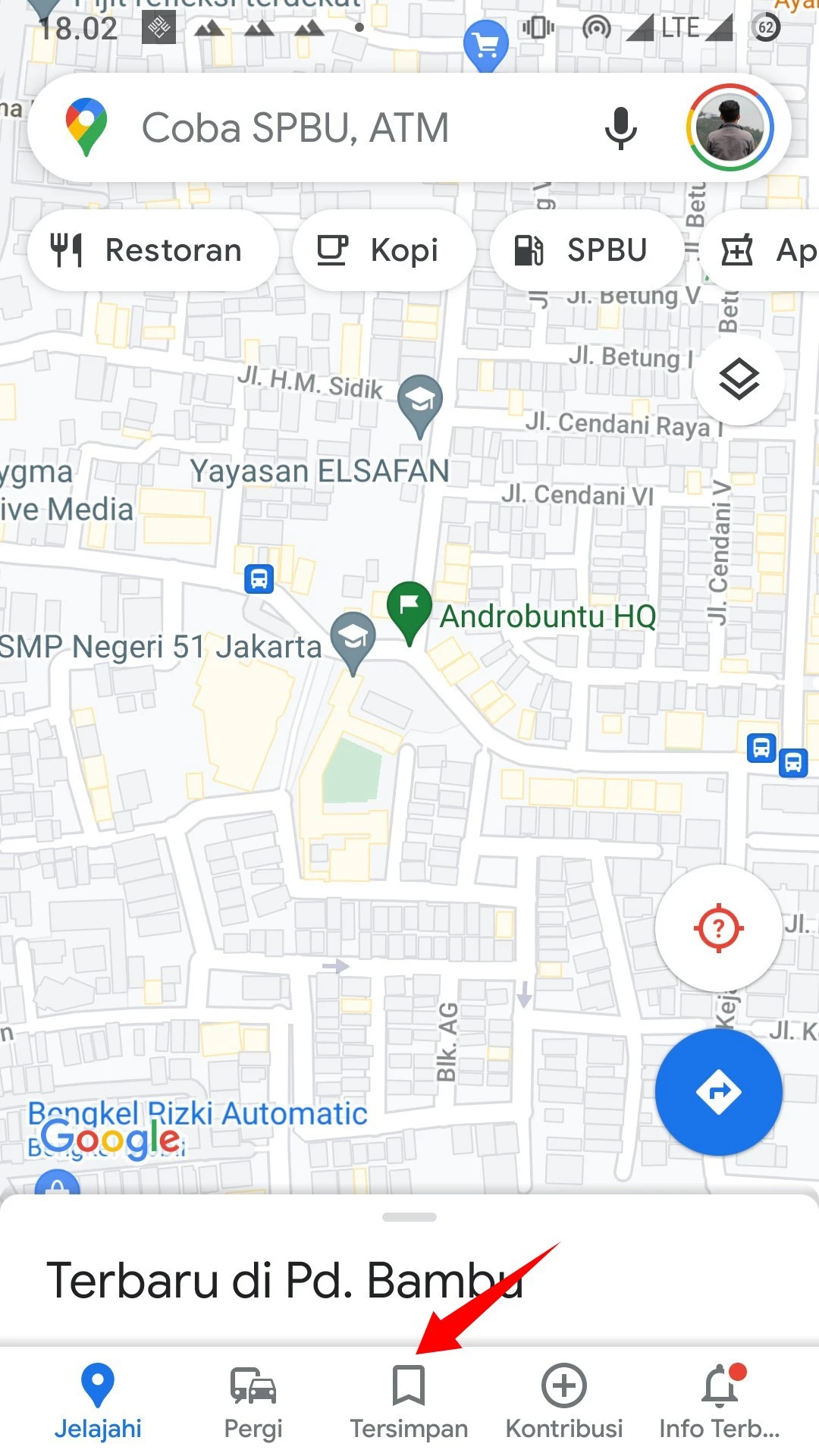 Cara Menyimpan Tempat Favorit di Google Maps by Androbuntu 4