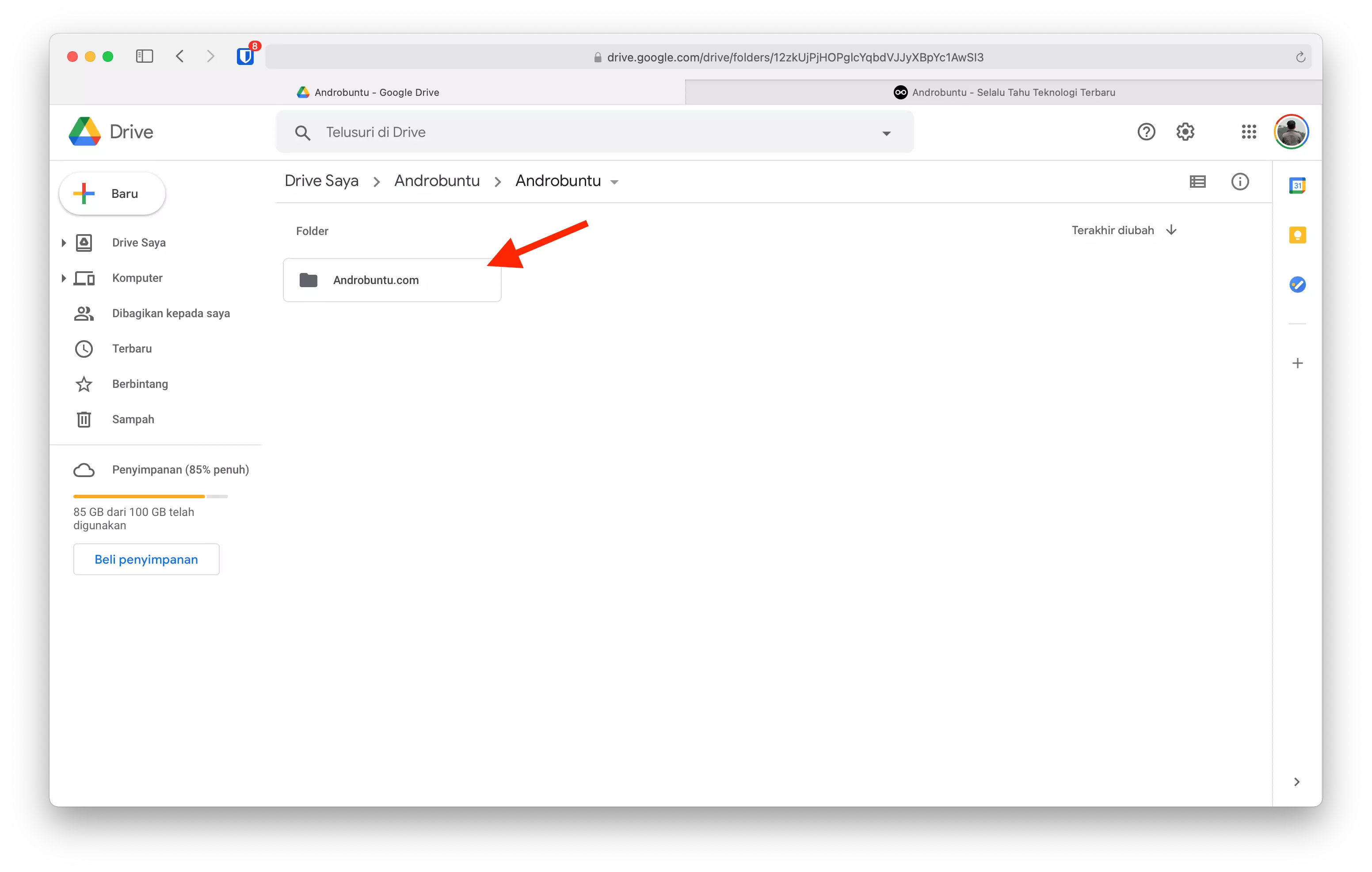 Cara Upload File ke Google Drive Orang Lain by Androbuntu 1