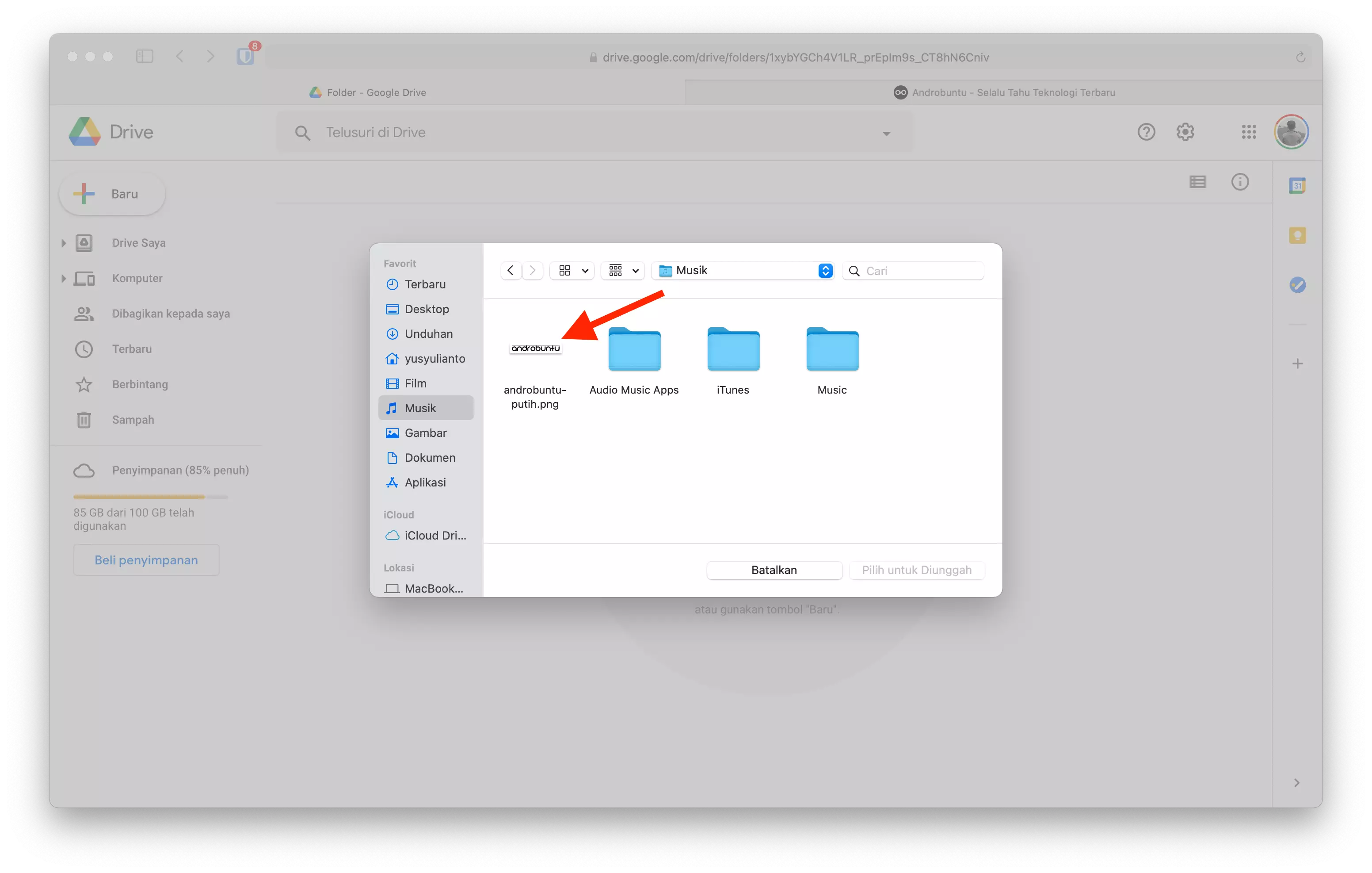 Cara Upload File ke Google Drive Orang Lain by Androbuntu 8