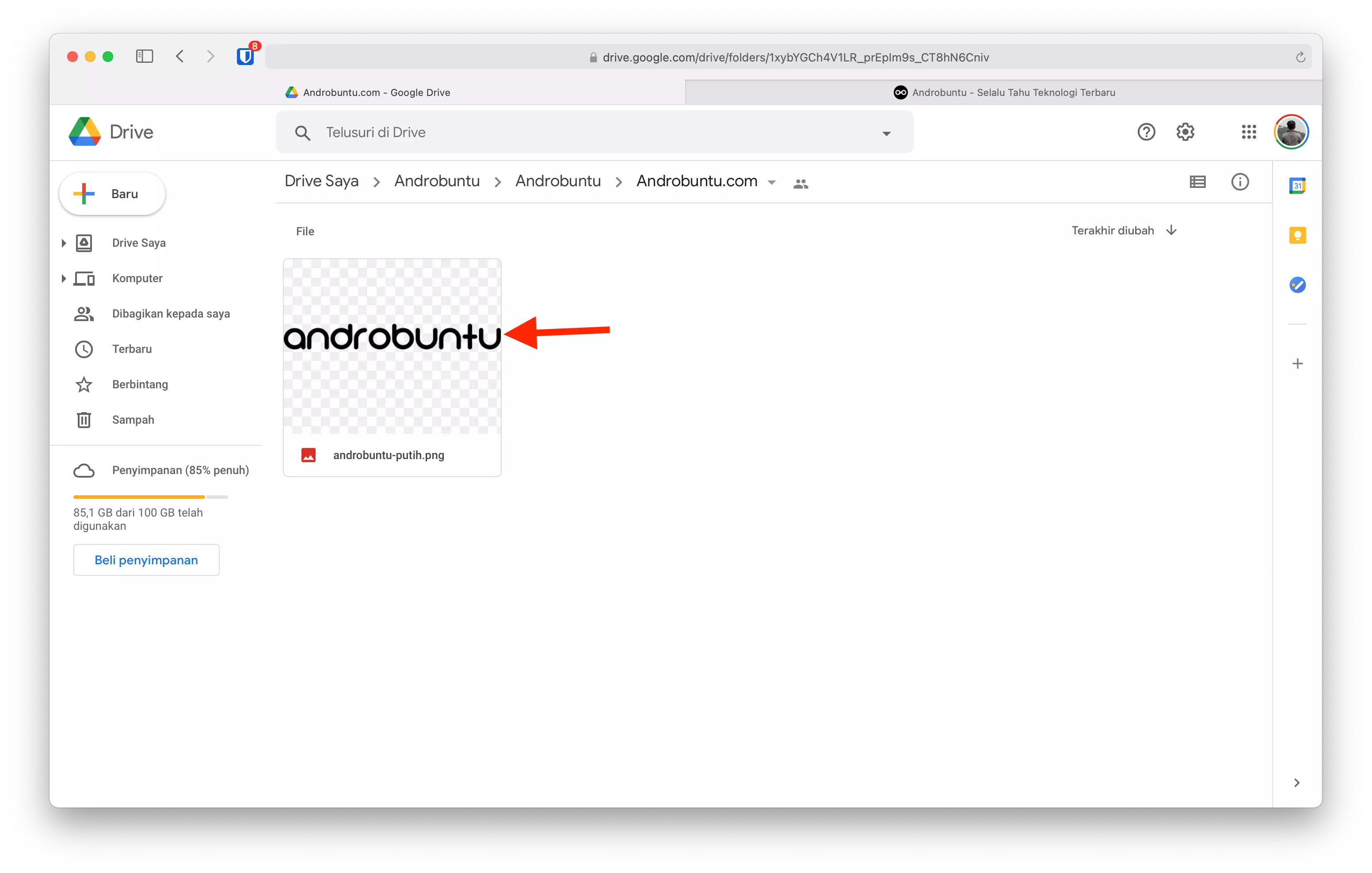 Cara Upload File ke Google Drive Orang Lain by Androbuntu 9