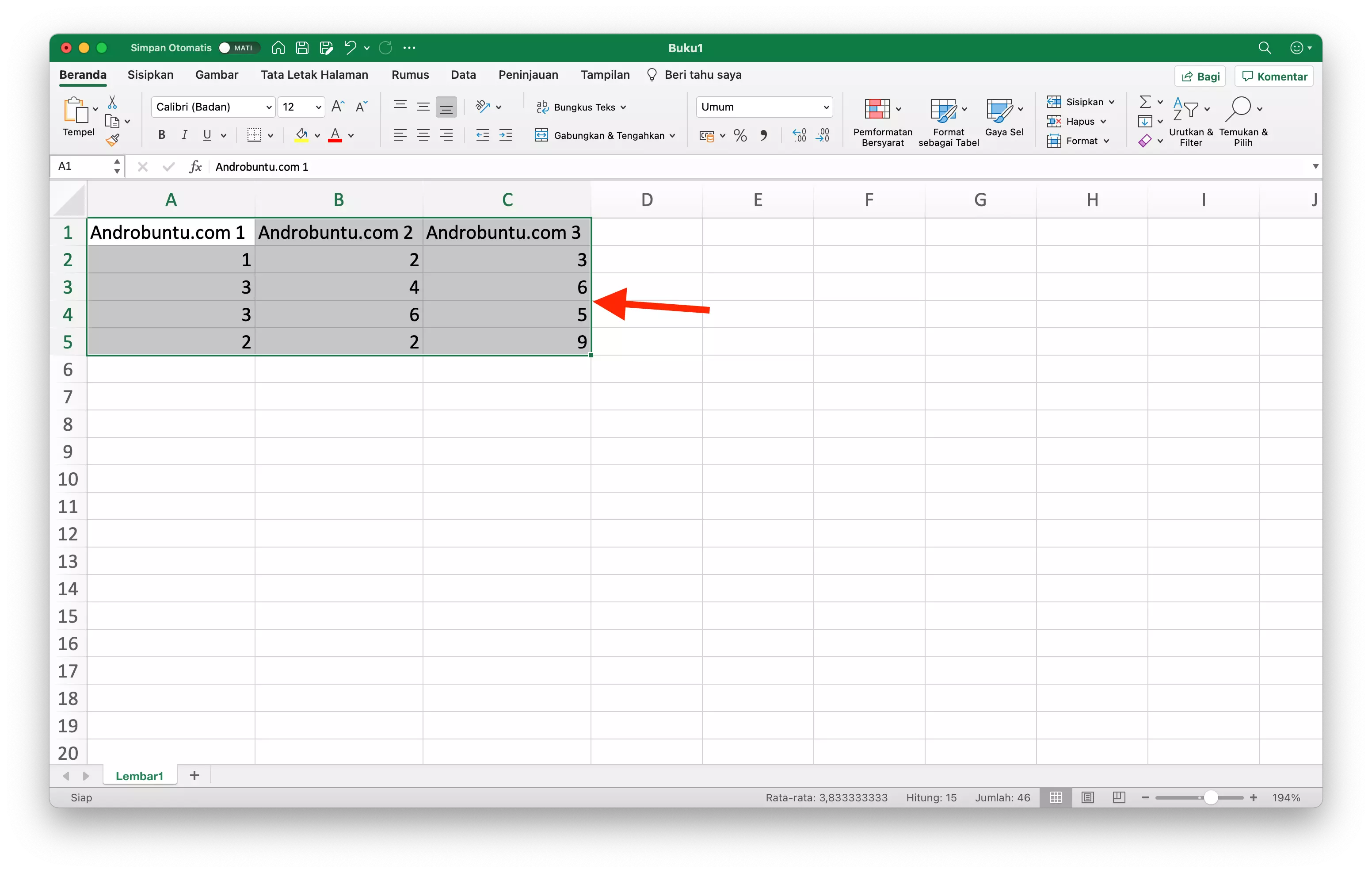 Cara Membuat Grafik di Microsoft Excel by Androbuntu 1