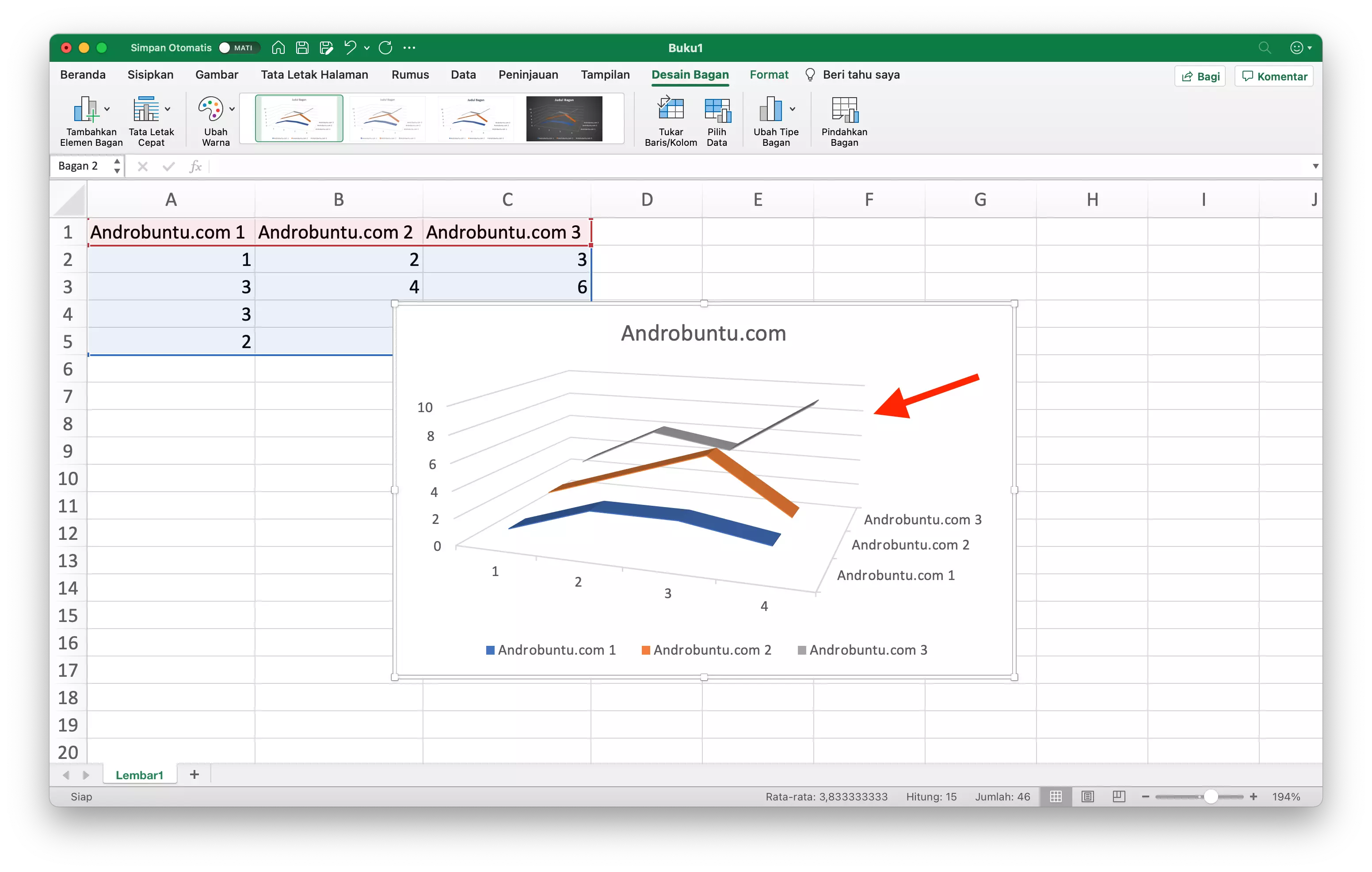 Cara Membuat Grafik di Microsoft Excel by Androbuntu 5