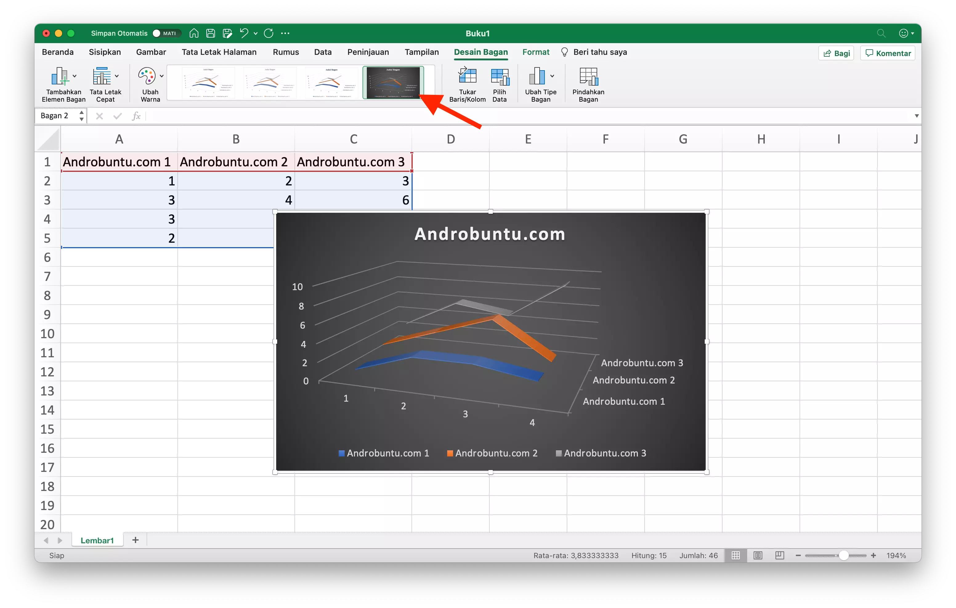 Cara Membuat Grafik di Microsoft Excel by Androbuntu 6