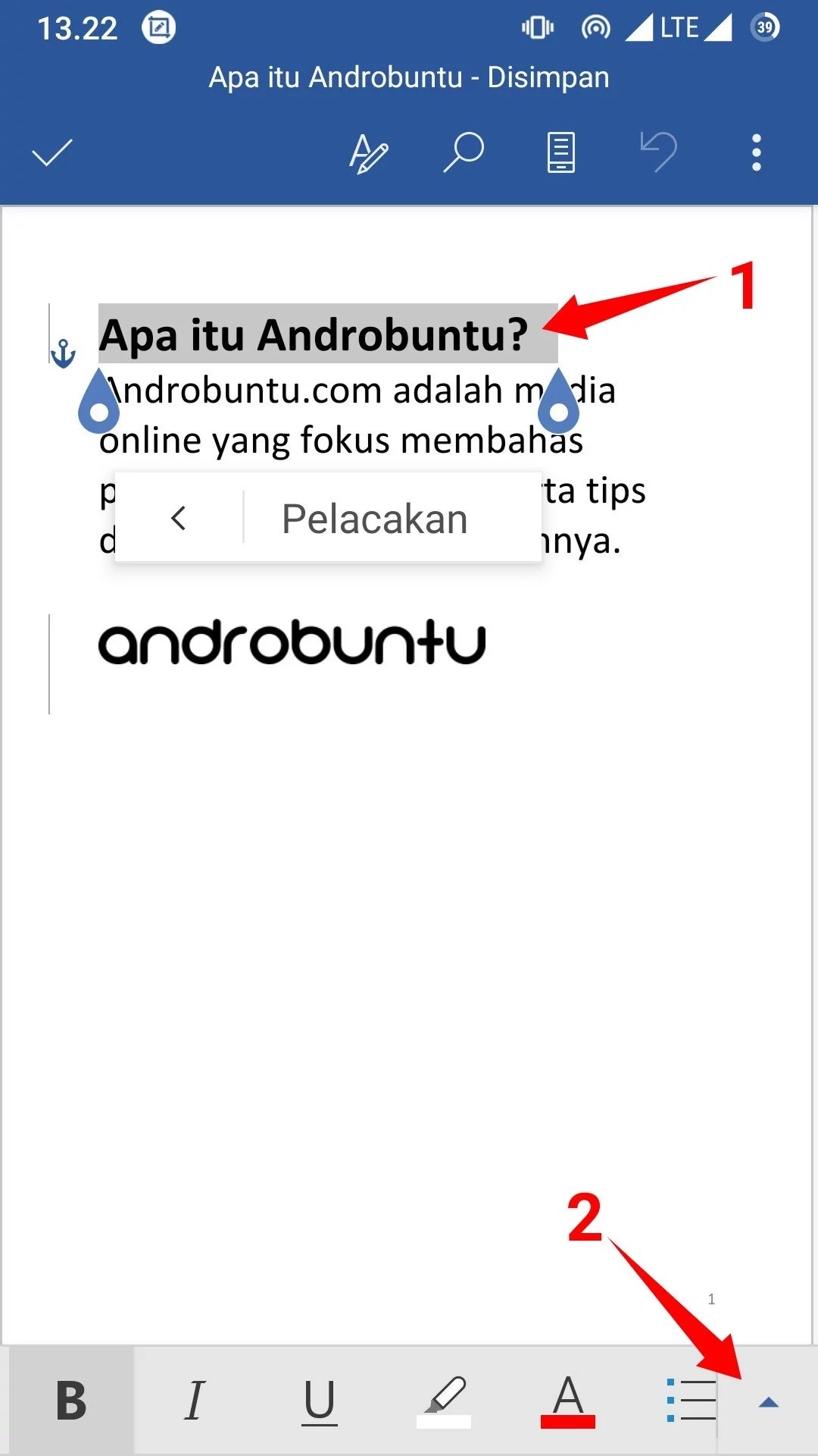 Cara Memperbesar atau Memperkecil Huruf di Microsoft Word by Androbuntu 4