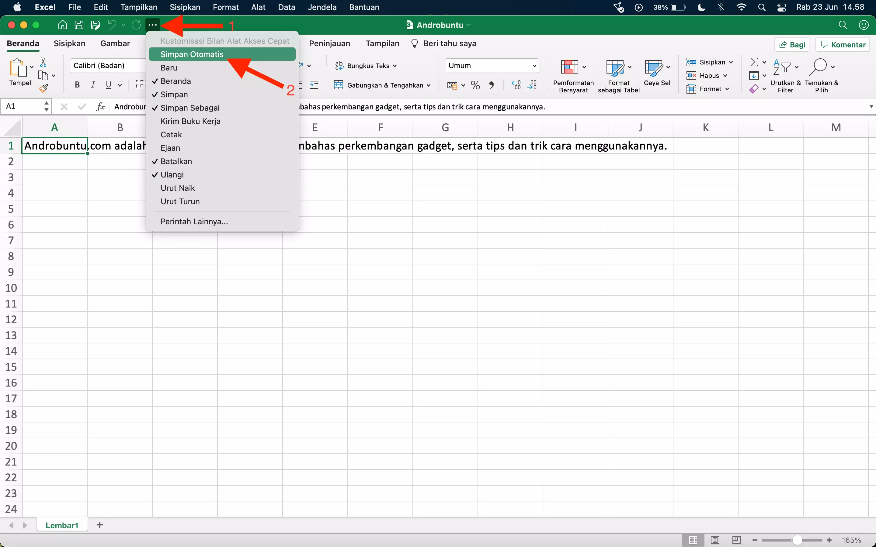 Cara Mengaktifkan Fitur Simpan Otomatis Microsoft Excel by Androbuntu 1