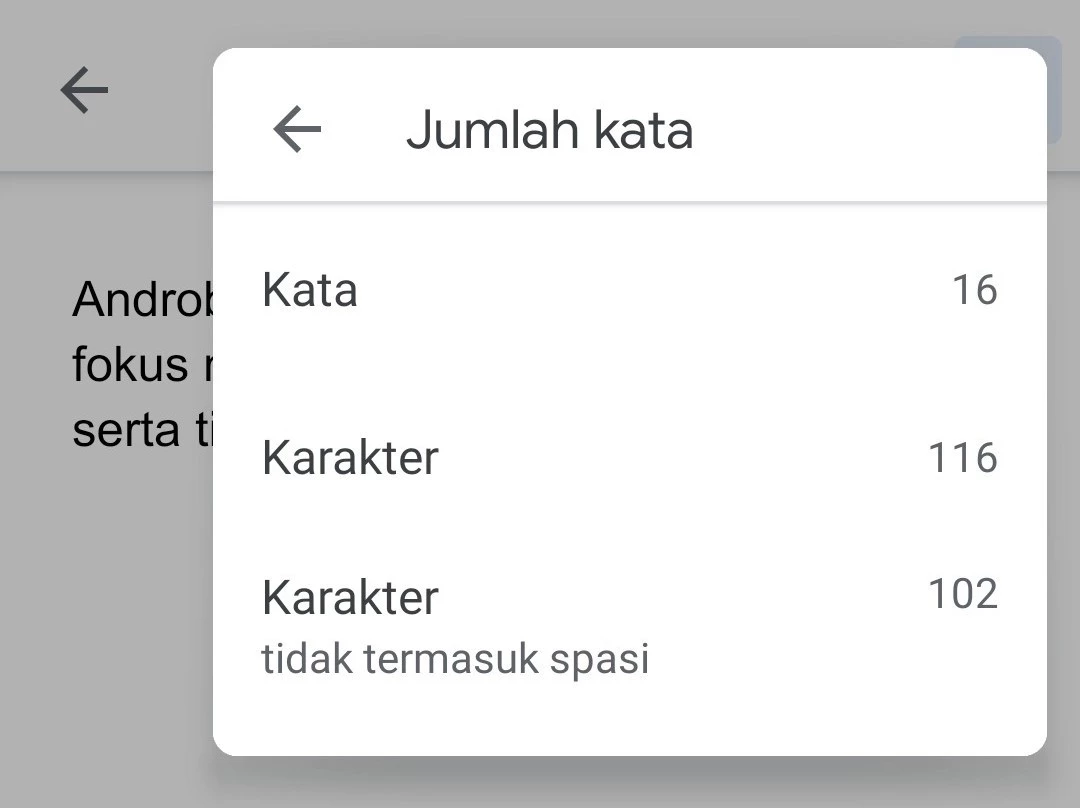 Cara Mengetahui Jumlah Kata di Google Docs by Androbuntu 7